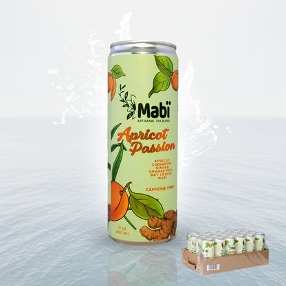 Apricot Passion cold brewed canned Mabï Artisanal Tea