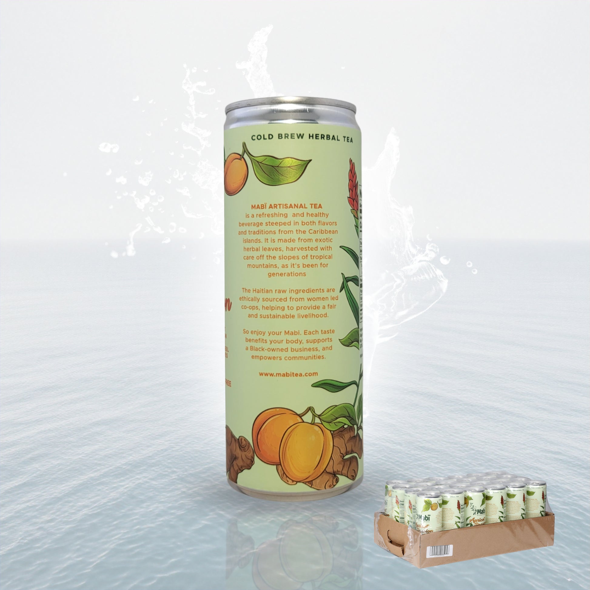 Apricot Passion cold brewed canned Mabï Artisanal Tea