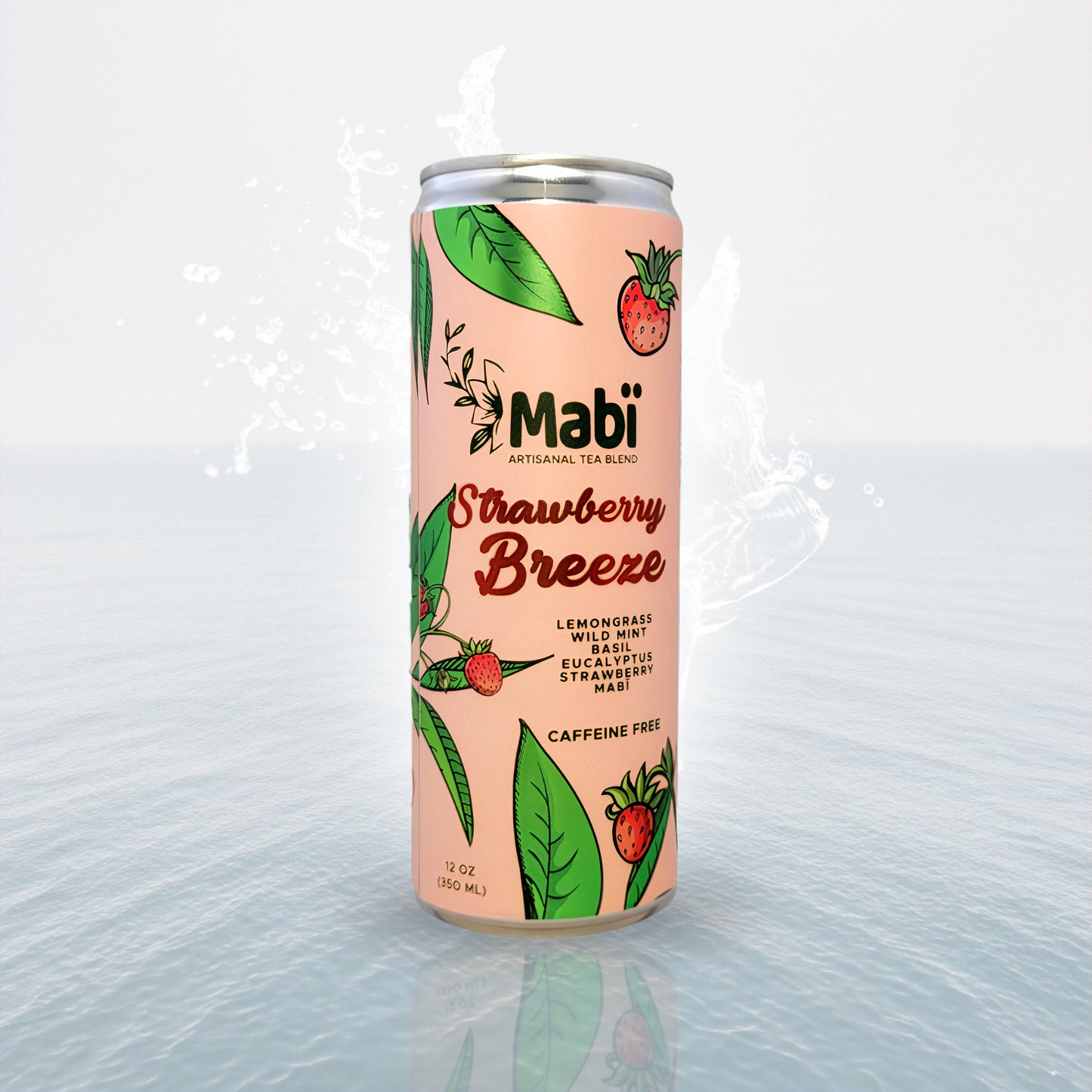 Strawberry Breeze cold brewed canned Mabï Artisanal Tea